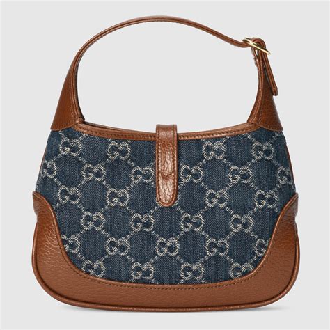 gucci mini jackie bag denim|Gucci shoulder tote.